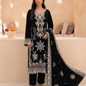 LibasBazar Royal Micro Velvet Stitched Kurti with Dupatta